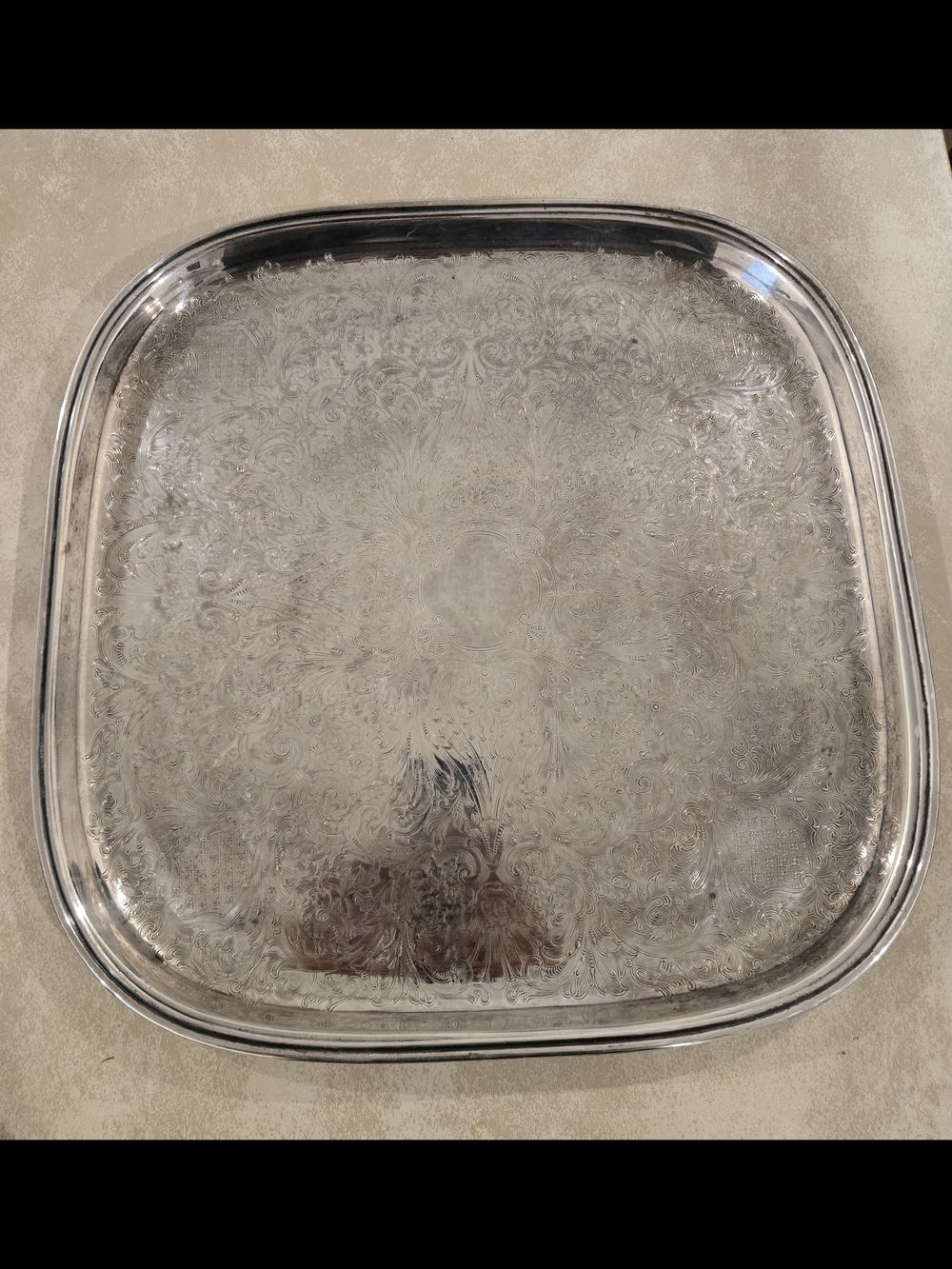 Square 16x16 Silverplatled Serving Platter